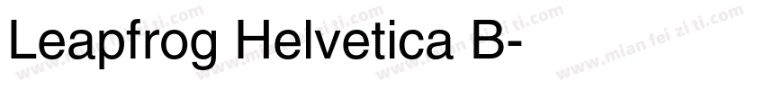 Leapfrog Helvetica B字体转换